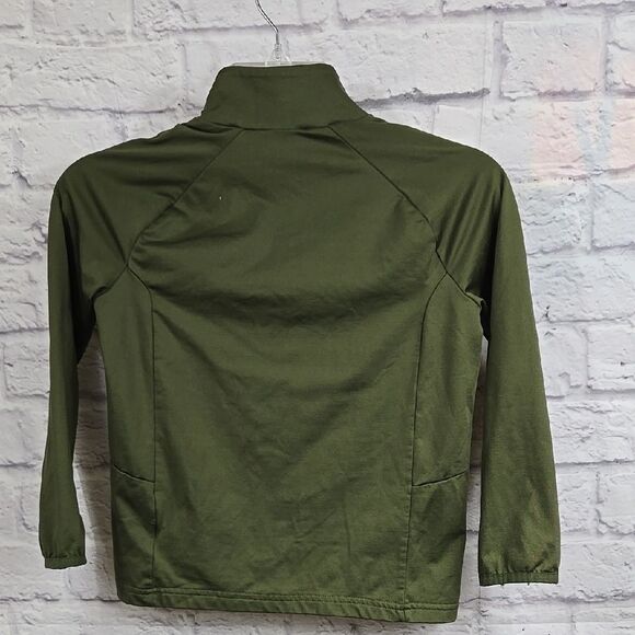 Gap Fit Kids Olive Green Zip-Up Jacket Unisex Boy Girl Activewear Soft Knit 6/7 - Picture 7 of 7